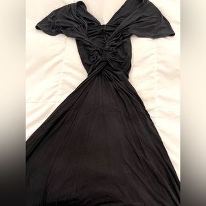 Twist front jersey dress with back cutout